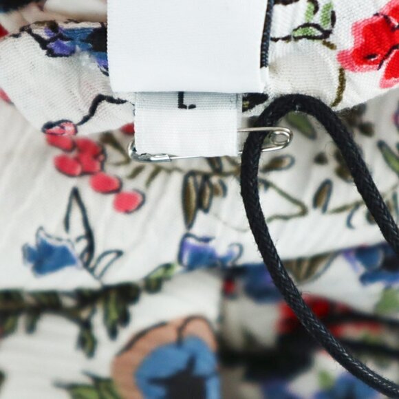 Sokie Collective The Peek-a-Boo Dress Floral Cutout Back Tiered Crinkle NEW L - Picture 8 of 9